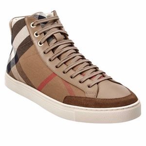 Burberry Men's High Top Painton Canvas Sneakers